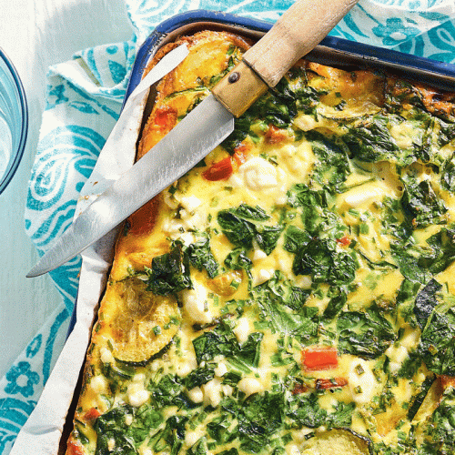 Indian-spiced roasted veg frittata