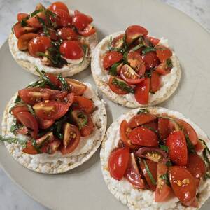 Rice Cake Bruschetta