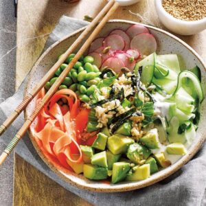 Avocado sushi bowl