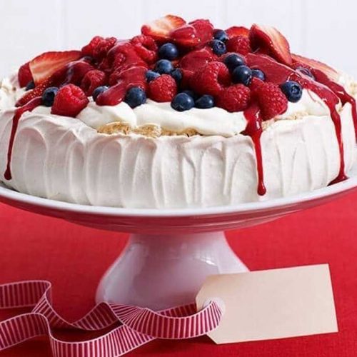 Mixed berry pavlova