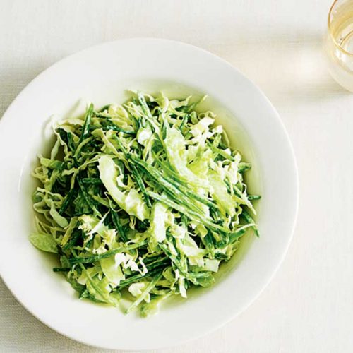 Sugar snap peas and cabbage slaw