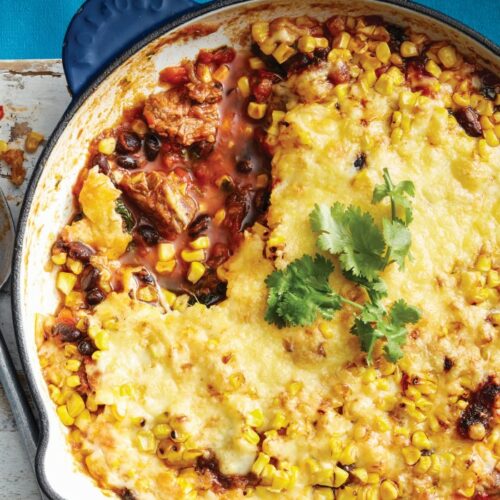 Cajun beef and corn bake