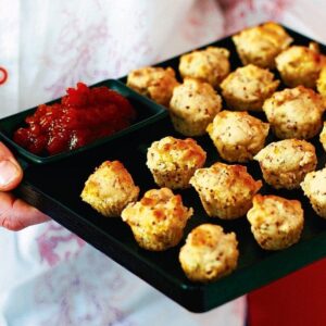 Cheese and mustard mini muffins