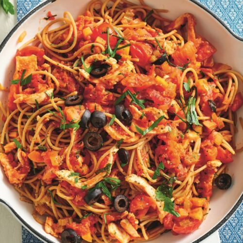 Chicken and tomato spaghetti