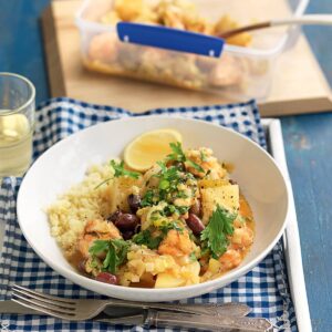 Chicken, leek, lemon and olive casserole