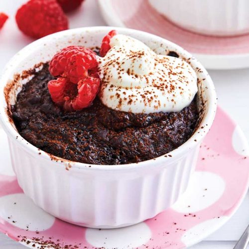 Choc-banana self-saucing puddings