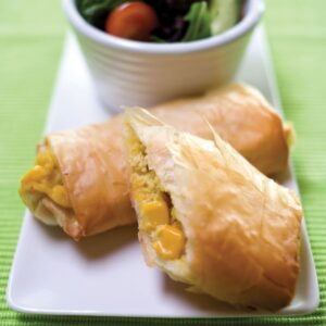 Corn and tuna parcels