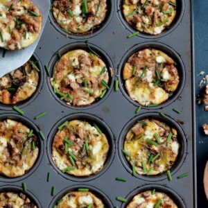 Courgette and goat’s cheese mini frittatas