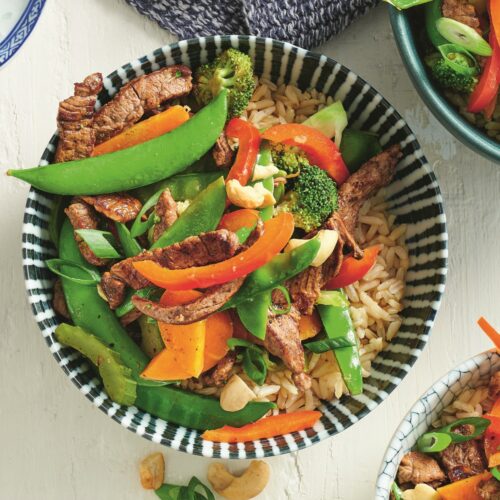 Ginger beef stir-fry