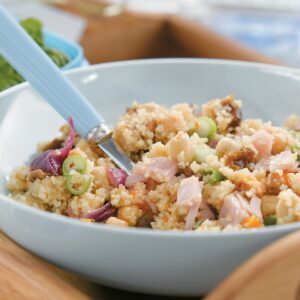 Ham and chargrilled vegetable couscous