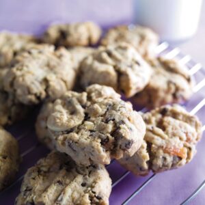 HFG chocolate chip biscuits with apricots and nuts