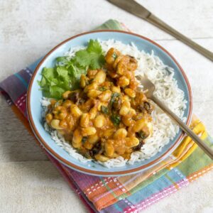 Indian-style homemade baked beans