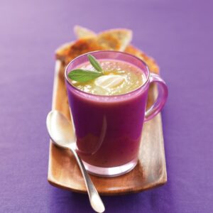 Leek, potato and sage soup