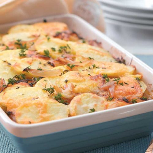 Healthier potato gratin