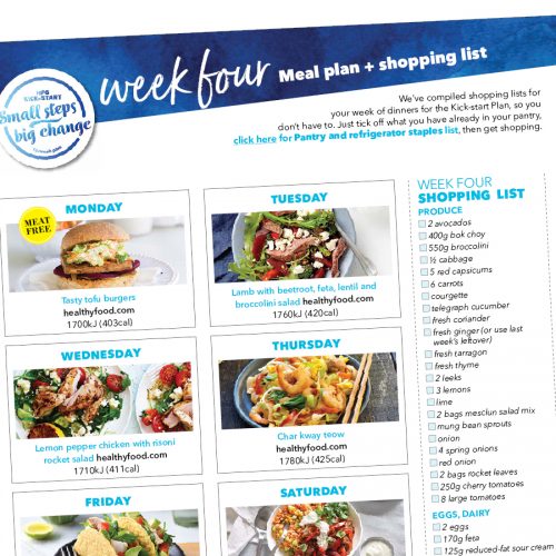 Kick-start meal plan: Week four