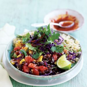 Mexican quinoa salad with lime dressing