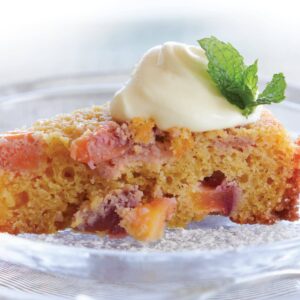 Nectarine almond sponge