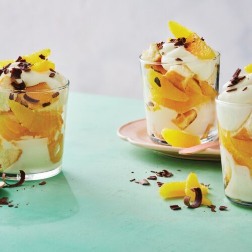 Orange and vanilla parfaits