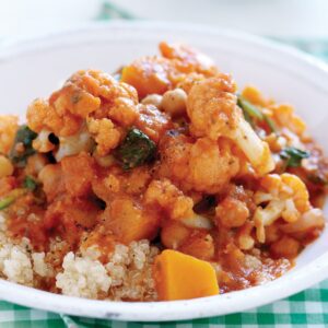 Pumpkin, cauliflower and spinach curry with quinoa