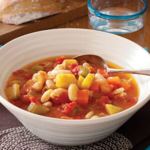 Quick bean and pasta soup