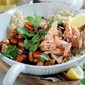 Salmon tagine