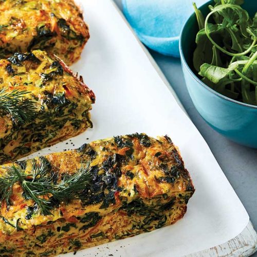 Silverbeet and sweet potato frittata