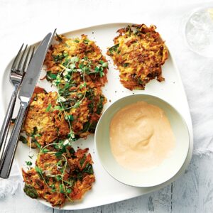 Smoked fish cakes with chipotle mayo