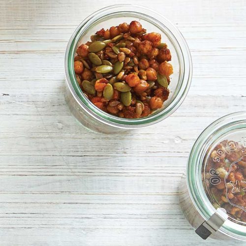 Smoky BBQ chickpea trail mix