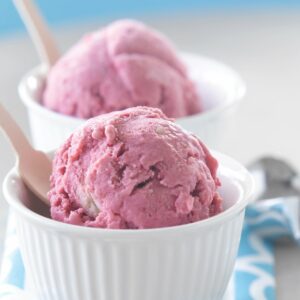 Strawberries and cream ice cream