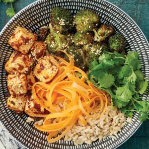 Tandoori tofu with carrot pickle