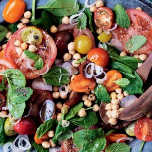 Tomato and chickpea salad