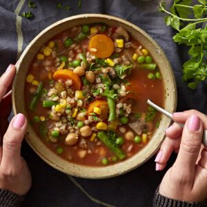 Vegetable barley soup