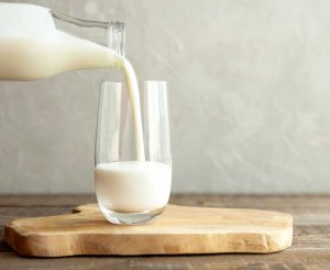 Pouring milk into a glass