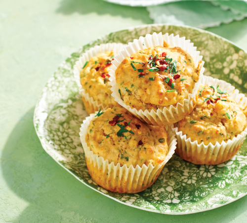 Cheese and corn savoury muffins